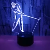 New Golf 3d Lamp Seven Colourful Touch Led Visual Gift 3d Table Lamps Remote touch USB and battery power supply Desk Lamp