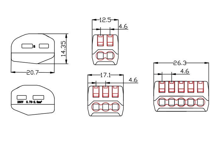 Клеммник чертеж dwg