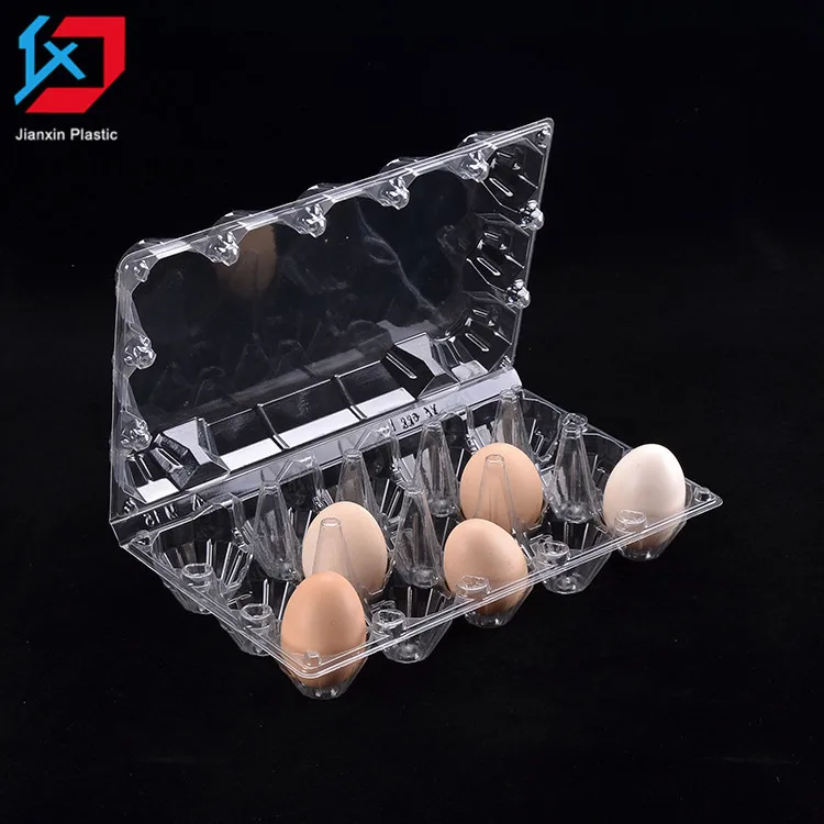 Factory Custom 12/15/20 Holes Clear Disposable Plastic Egg Tray For