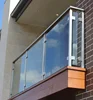 outdoor stainless steel post with tempered laminated glass railing for balcony
