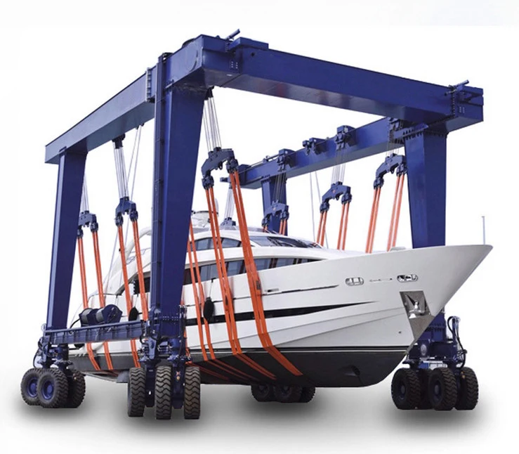 Mobile yacht boat hoist lift gantry crane 300 ton