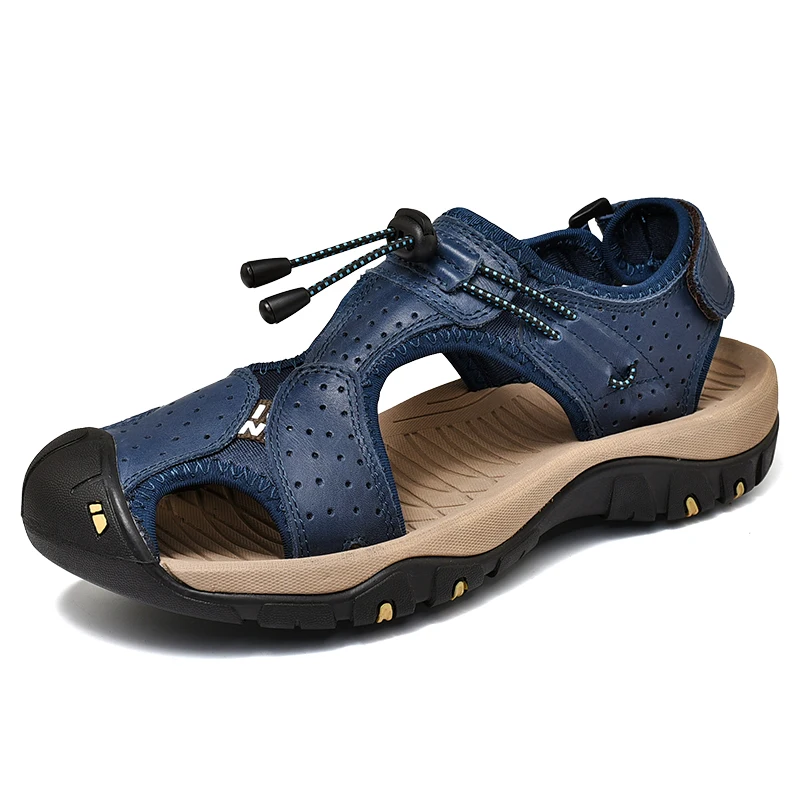 

2021 High Quality Summer Beach Men's Leather Sandals