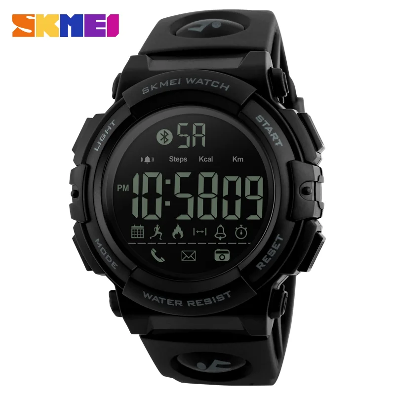 

2019 New Smartwatch For IOS Android System Fashion Reminder Calories Pedometer Sport Waterproof Skmei 1303 Men Fitness Led Watch