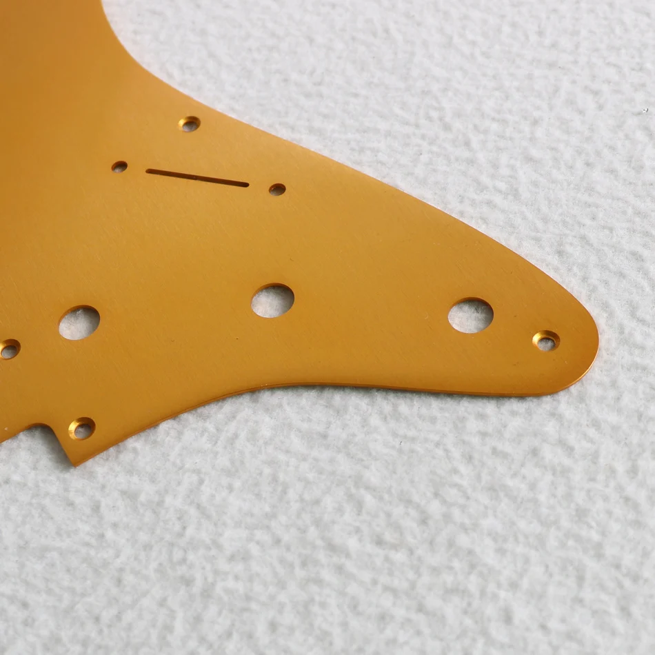 Aluminium Material Gold Color 8 Hole Pickguard For St Electric Guitar