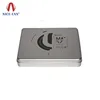 Large rectangular electrical products storage aluminum tin case Laptop packing big size flat metal rectangle tin