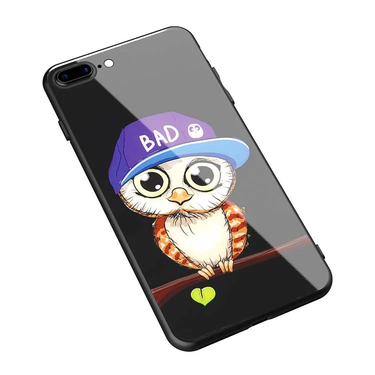 Mobile Phone Cover For iPhone 8 Custom Printing Glass Case Explosion-proof Temper Glass Case For iPhone 8 7 6 XS