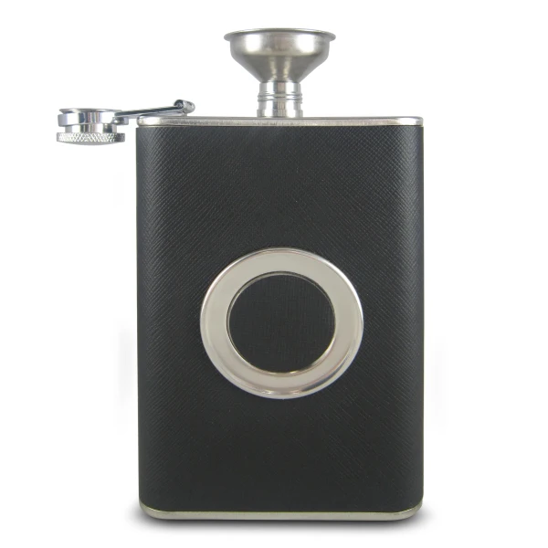 

Stainless Steel 8 oz Liquor Hip Flask, Built-in Collapsible 2 Oz Cup