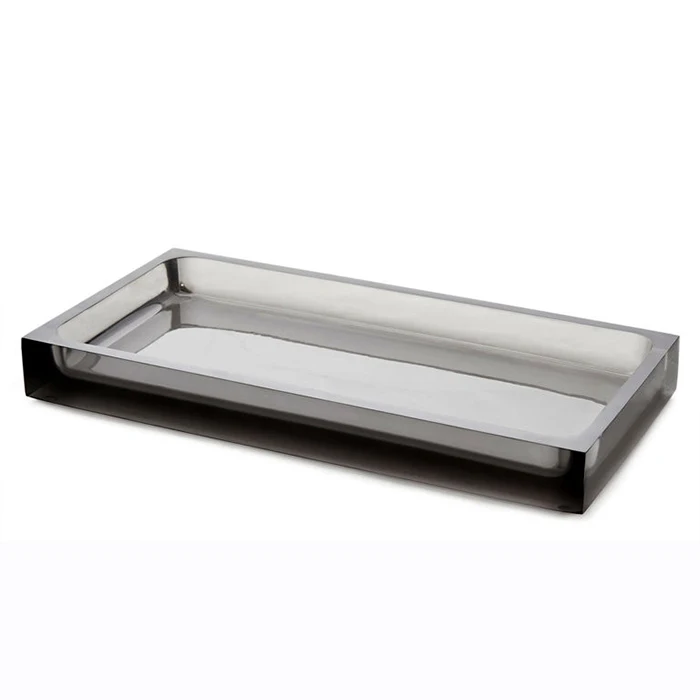 2x4x12 Clear Acrylic Top Lid And Marble Acrylic Bottom Lucite 3 Divider