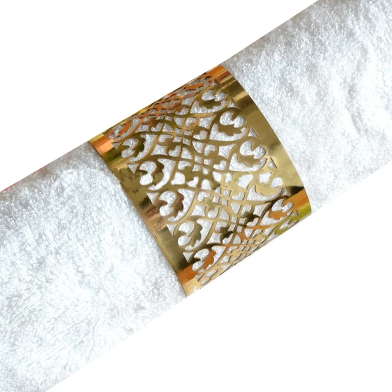 

Hot sale laser cut filigree paper make wedding napkin rings party favors China from Mery Crafts