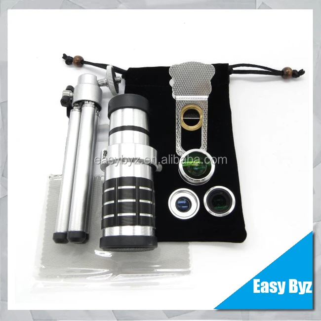 4 IN 1 Telephoto lens Macro Fisheye 0.67X Super Wide Angle Lens for HTC/iPhone/Samsung