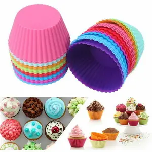 Image of Muffin Baking Cups Liners Silicone Cupcake Mold