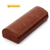 Vintage Pattern Hard Shell Eyeglass Case PU Leather Glasses Case for Holds and Protective Small Medium Types Glasses
