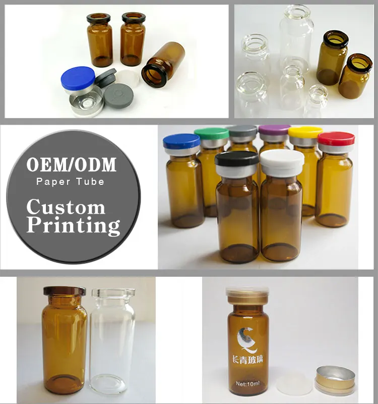 Reversible cap medical prescription drug vials vitamin c ampoules sample vials