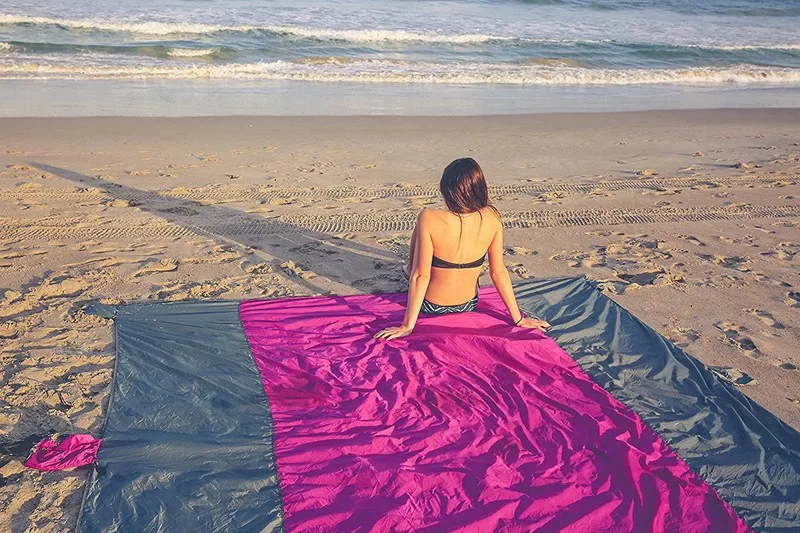 Lona de acampada picnic playa No nulo port/átil a prueba de humedad con bolsa de almacenamiento viajes camouflage KOET manta de picnic para exteriores multiusos impermeable Tama/ño libre