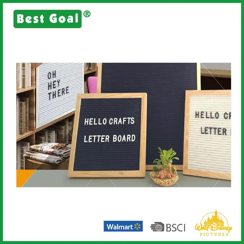 Oak Frame Changeable Felt Letter Board With White Letters Buy Letter