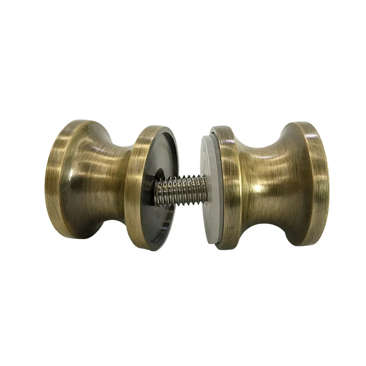 Th0242 Dia 30mm Brass Double Sided Screwed Puller Knob For Glass