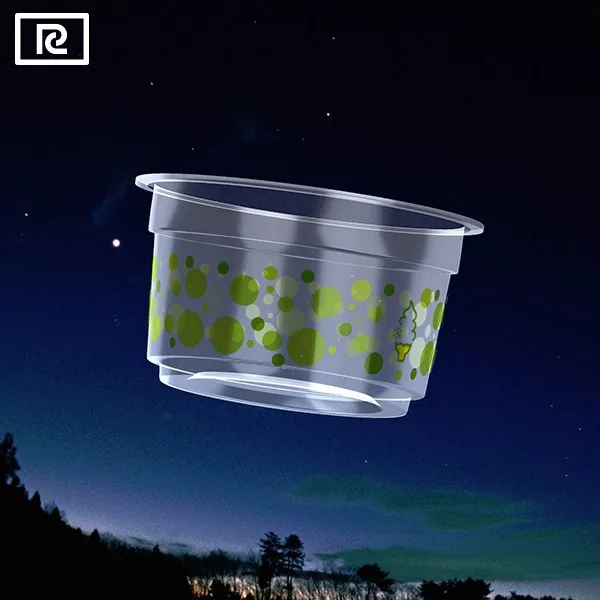 
A100-P PP 3oz 100ml printed - disposable plastic cups for icecream 