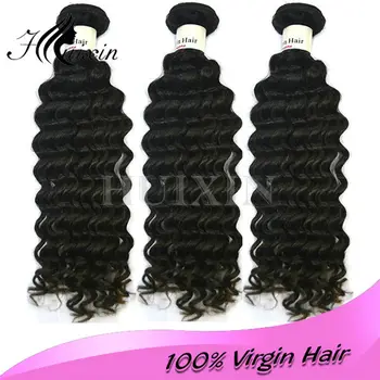Anna Hair Remy Hair Weave Natural Color Deep Wave Peruvian Hair In