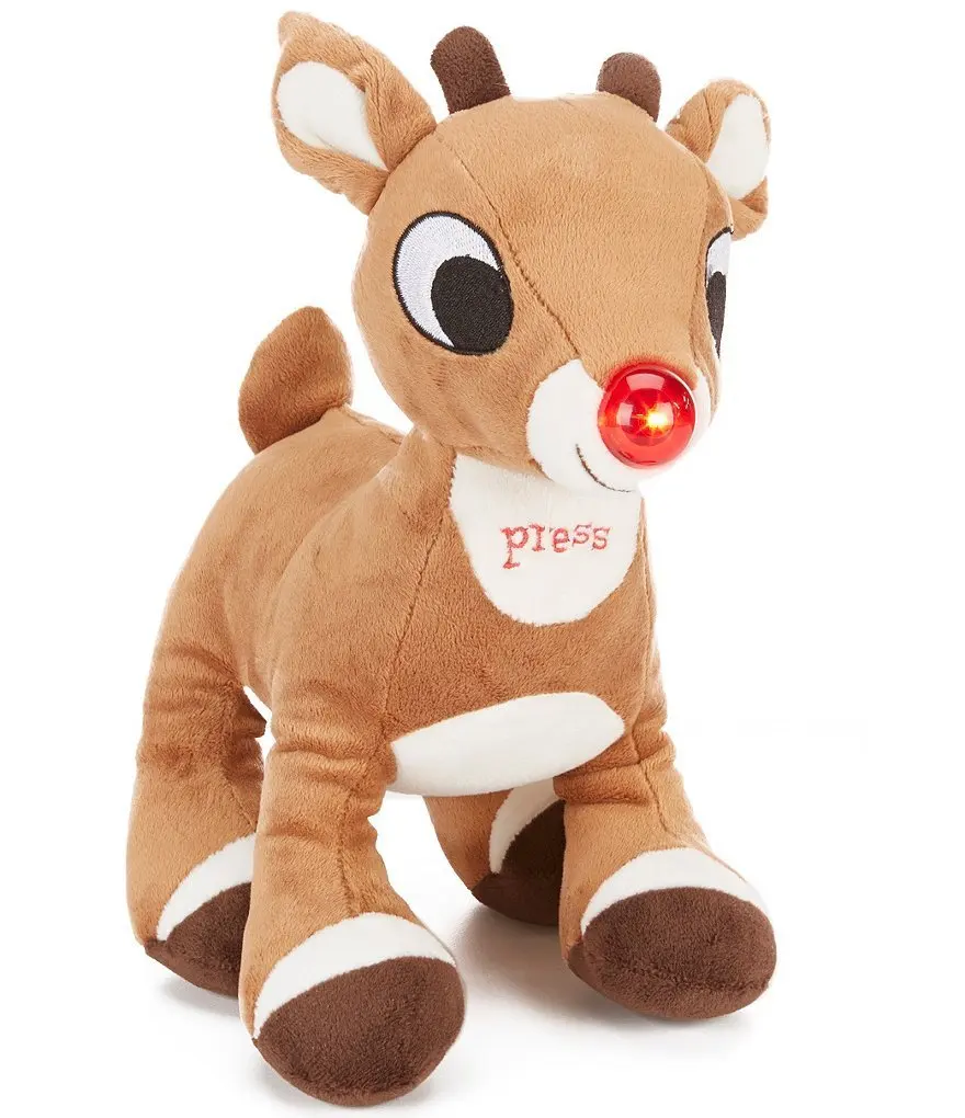 rudolph plush with music and lights