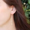 Gold Long Dangle Earrings For Women Bridesmaid Gift Wholesale
