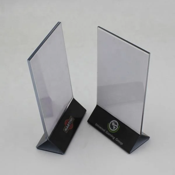 

Clear Acrylic Sign Holder for Table Card Menu or Drink Display