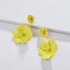 B84 Dvacaman 2019 Hot Sell Wholesale Fashion Charm Colourful Fancy Removable Multi-storey Resin Flower Drop Stud Earrings Gift