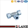 Customized available carbon steel hydraulic duplex fitting tee
