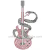 Guitar wrapped with snake rhinestone pattern hot fix