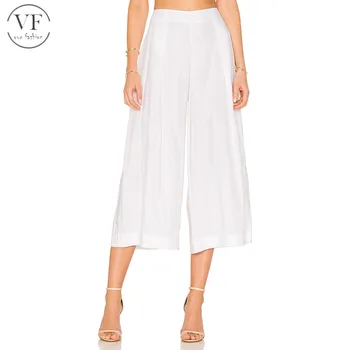 white wide leg cargo pants