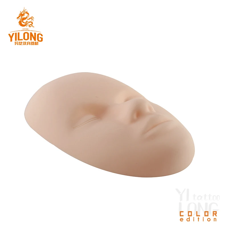Yilong Professional Tattoo Practice Skin Mask High Quality 3D Mannequin Head For Permanent Makeup Tattoo