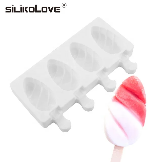 

SILIKOLOVE 4 Cavity DIY Fruit Ice Silicone Mold For Ice Cream With Popsicle Sticks, N/a