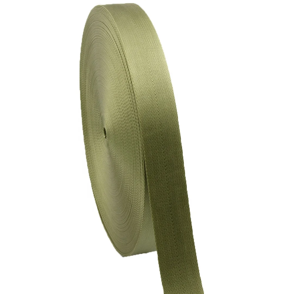 

Herringbone Nylon Webbing Olive 20mm 1 1/4 Inch 38mm 1.35mm Thick Sustainable 15days 100% Nylon,nylon OEM