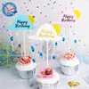Creative Sun clouds Raindrops Cake Toppers Birthday Dessert Wrappers Happy Birthday Wedding Party Supplies Cake Ballerina Decor