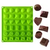 Silicone Chocolate Jelly Candy Mold, Cake Baking Mold, 30-Cavity Square Hearts Diamond