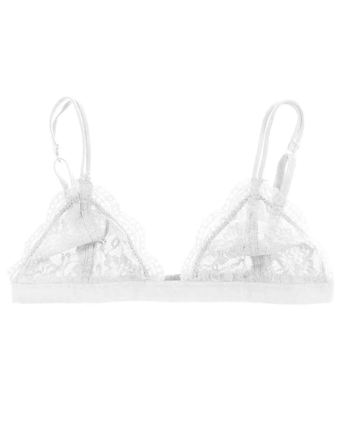 Buy Stunning White Floral Lace Bra With Cut Out Loop and Beautiful