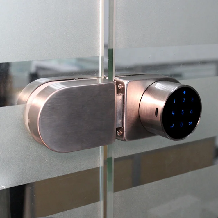 
smart electronic glass door access control lock office password wifi glass door lock 