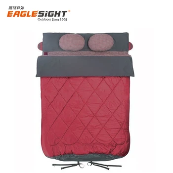 red double sleeping bag