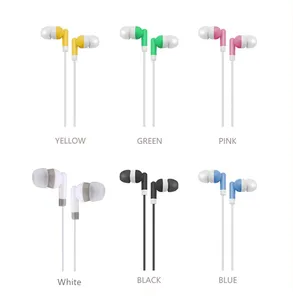 Promotional Gift Cheap Price Colorful Disposable Airline Airplane 3.5mm In-ear Wired One Earbuds Handsfree Earphone
