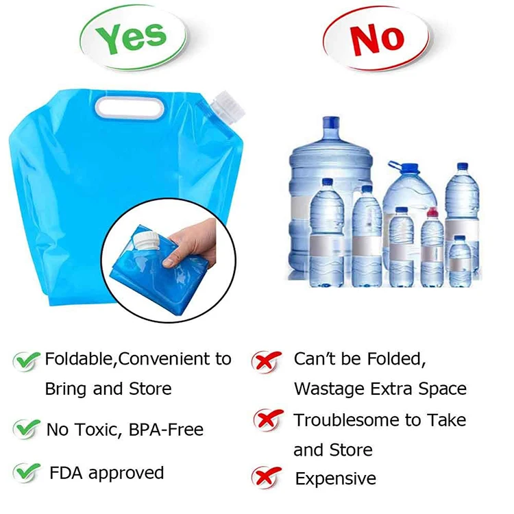 Custom 1 Gallon Water Bag Foldable Sports Drinking Water Bag Buy 1