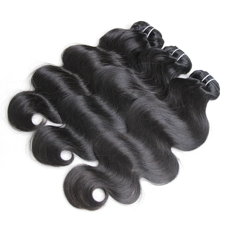 

2019 cabelo humano natural cuticle aligned virgin hair extensions crochet braid double drawn bundles, Natural color #1b