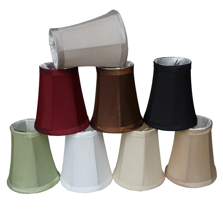 Round Frame Red Mini Candles Fabric Lamp Shade Cover Chandelier Lamp