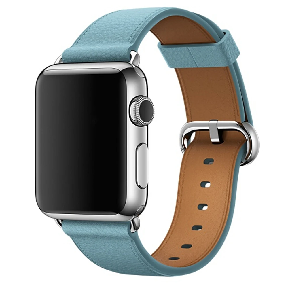 Luxury 38/42mm 40/44 mm Replacement Handmade Genuine Leather Wrist Watch Band Strip For Apple Watch For iWatch