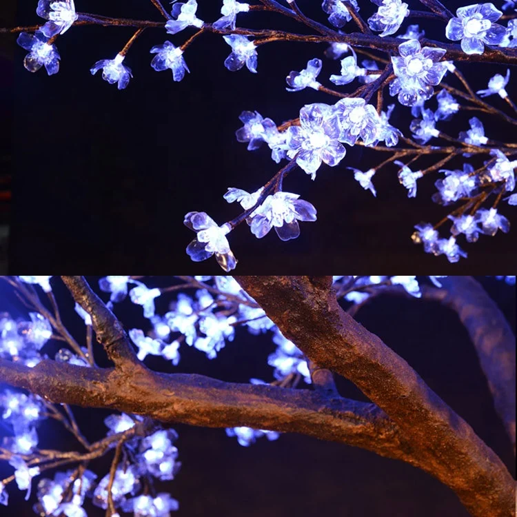 
2.8m super quality outdoor artificial christmas light RGB color changing led cherry tree 