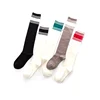 High Quality Fresh And Pure Clean White Stripe China Young Girls Knee High Socks