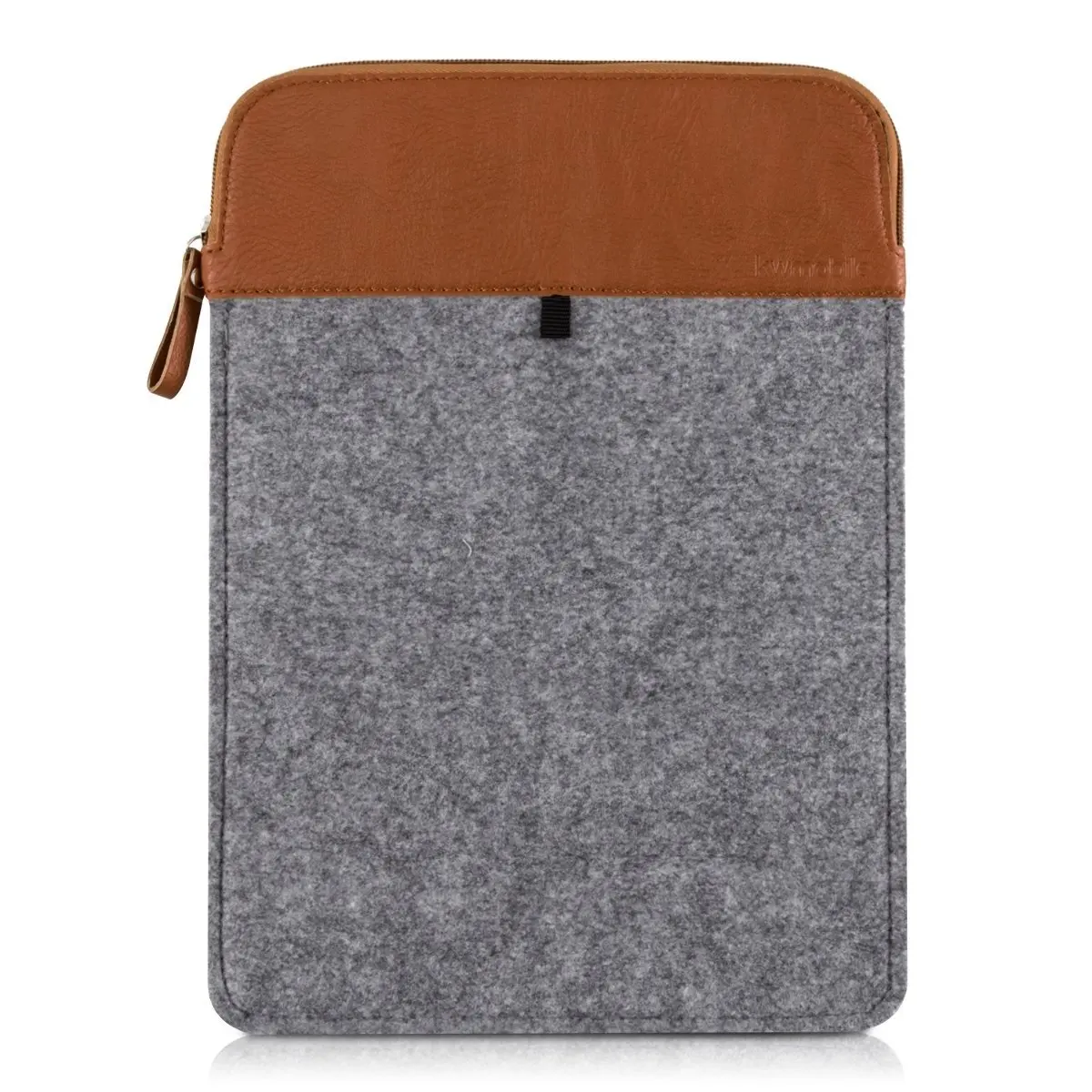 kwmobile laptop felt case cover for 12,5" 13" 13,3" Laptop / Ultrabook - notebook protective cover in grey brown Inner dimensions: approx. 36 x 26 cm
