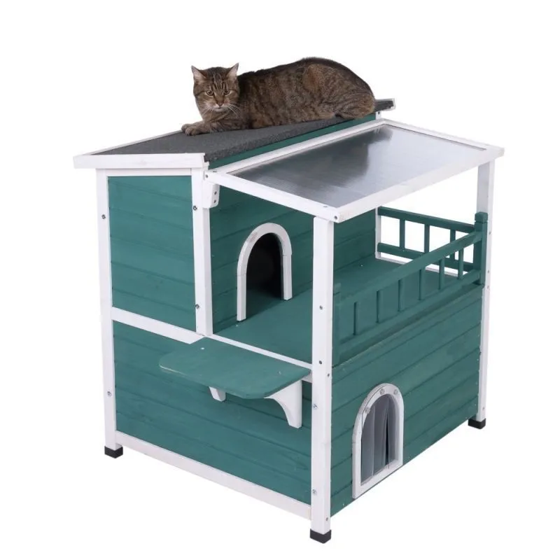 Rumah Kucing,Kandang Kucing Luar Ruangan Tahan Cuaca Dengan Kandang Kucing  Kayu - Buy Cat Outdoor House,Wooden Cat Cage,Cat Cage Product on Alibaba.com