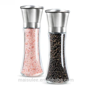 Image of New Modern Design Premium Kitchen Stainless Steel Salt and Pepper Grinder with Adjustable Coarseness