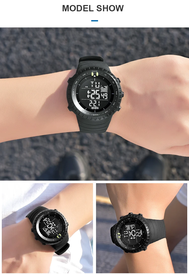 Alarm Chronograph Lcd Display Clock Men Digital Sports Wrist Watch Waterproof Watches