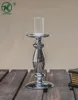Customized Candle Holder Glass Silver Glass Candlestick Wholesale