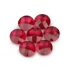 Wholesale synthetic corundum 5# ruby double checkerboard round ruby beads